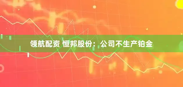 领航配资 恒邦股份：公司不生产铂金
